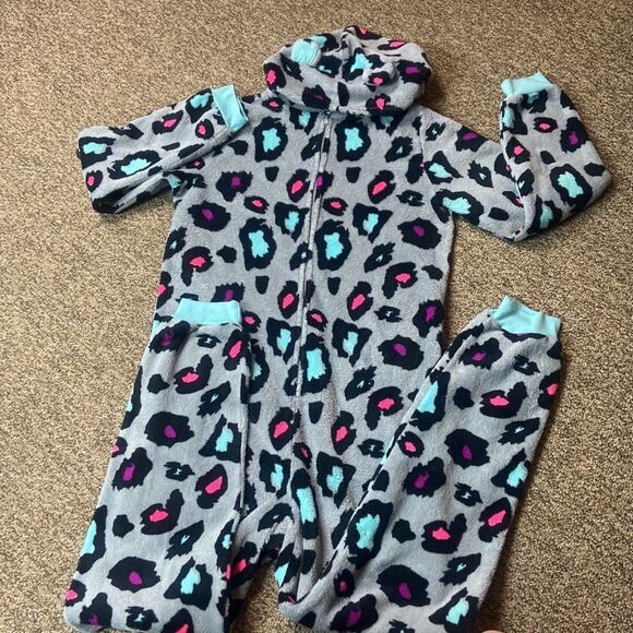 Total Girl Leopard Print Pijamas Junior Size XL 16 - Picture 3 of 16
